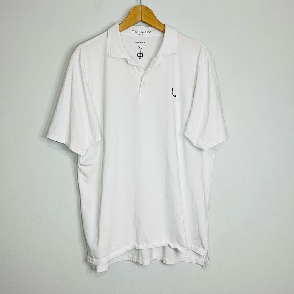 B. Draddy White Pima Soft Performance Polo XLarge